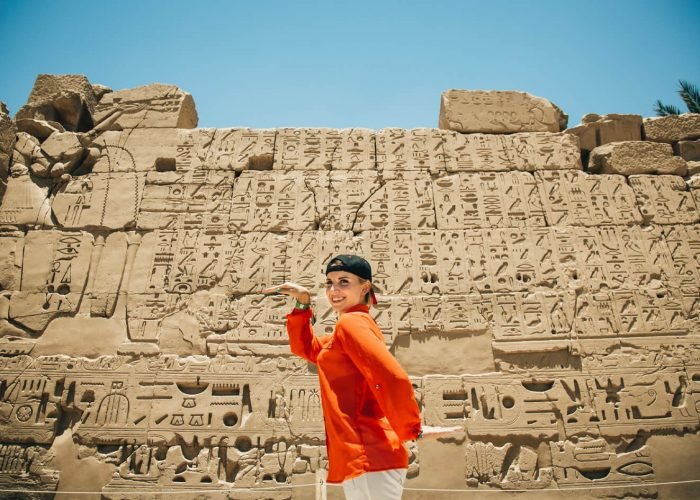 A-wonderful-picture-of-a-tourist-in-Luxor-Temple